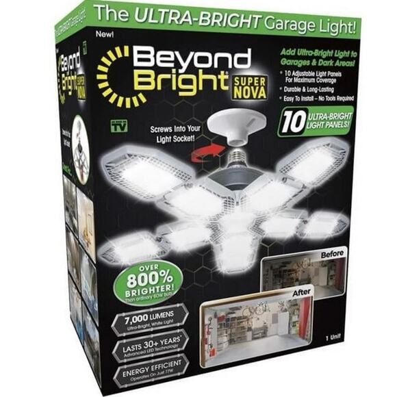 Beyond Bright Super Nova Garage LED Light Plastic/Metal 1 Pk - Picture 1 of 4